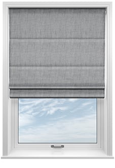 Rhea, Stainless Steel - Motorised Roman Blind